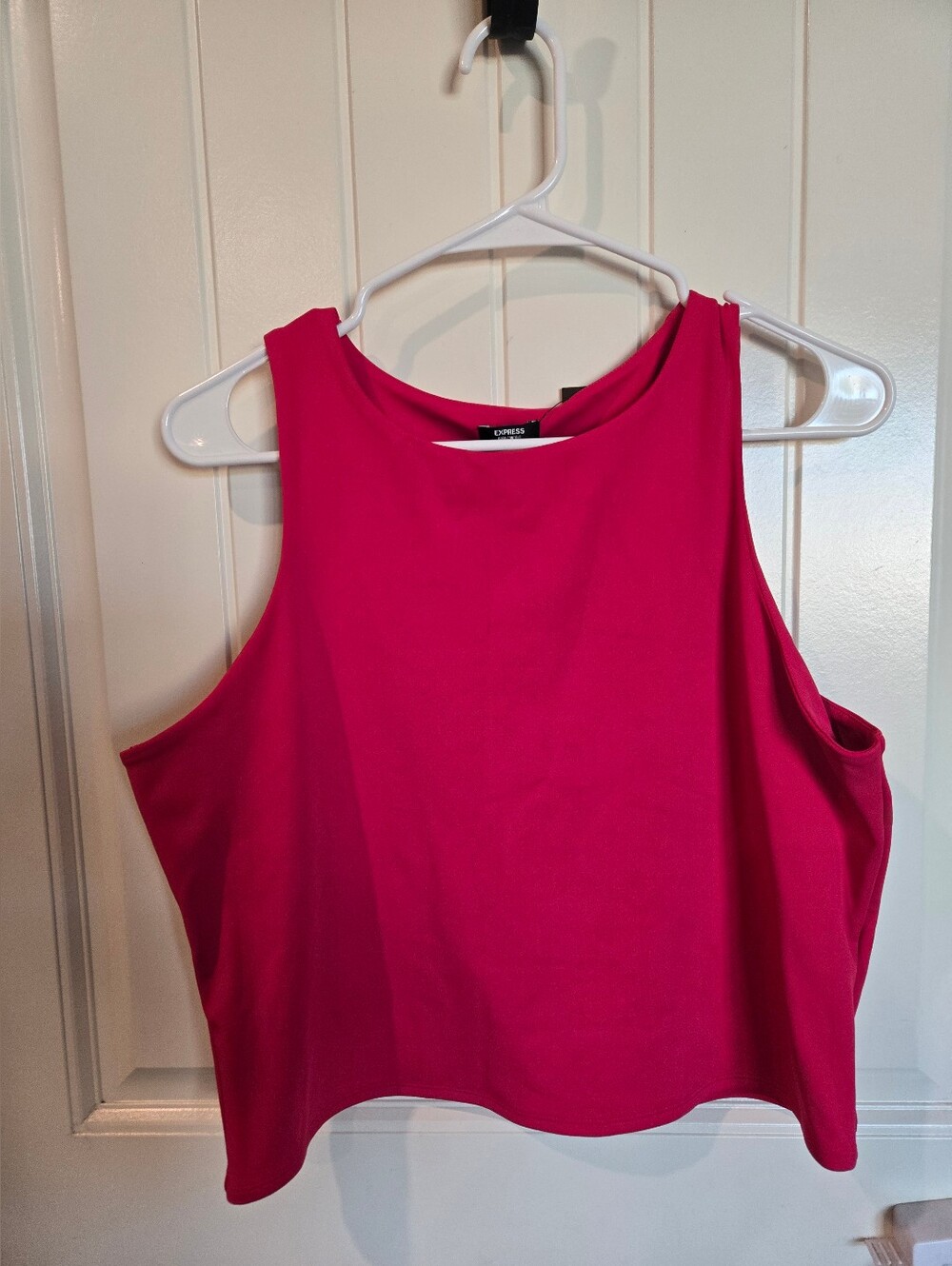 Express Hot Pink Cropped Tank Top